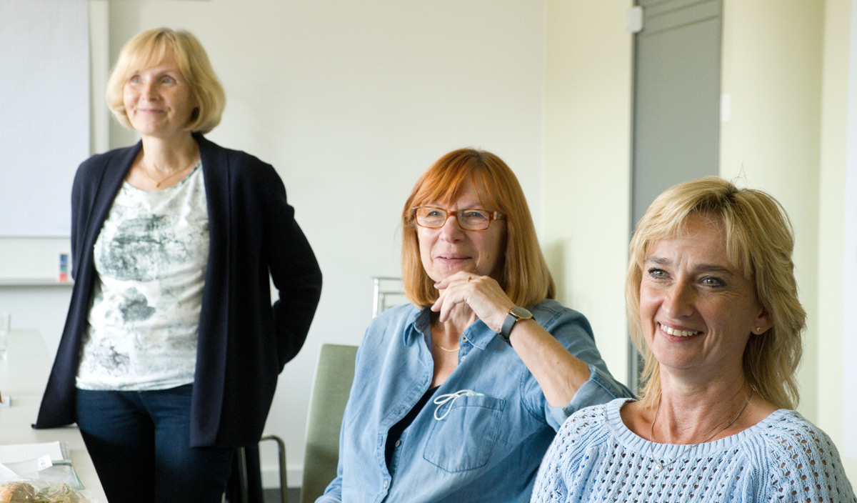 Gut gelaunt: Rita Genz, Käthe Kupke und Daniela Dörmer