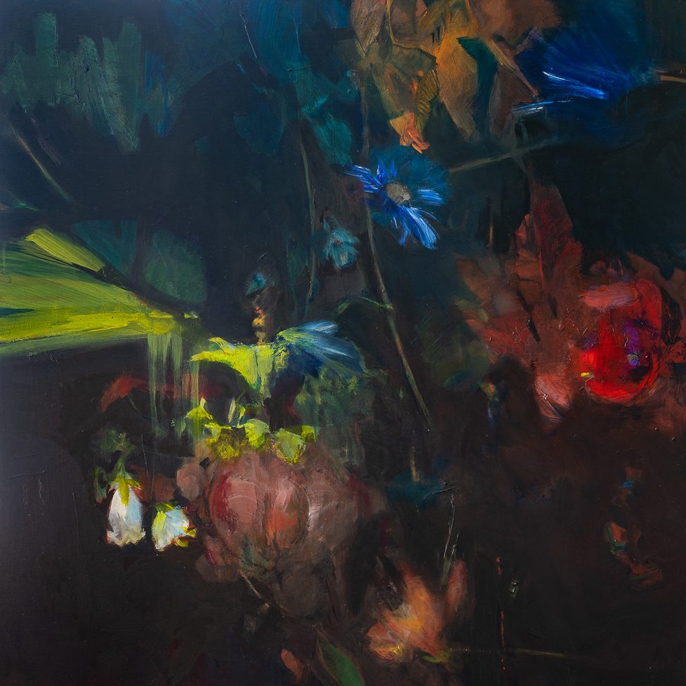Eva Leitschuh, Gemälde Weiße Glöckchen in Barock