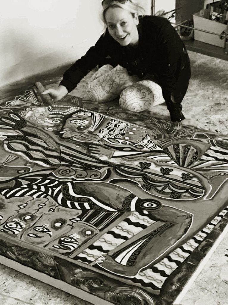 Foto: Iva Todorova beim Malen