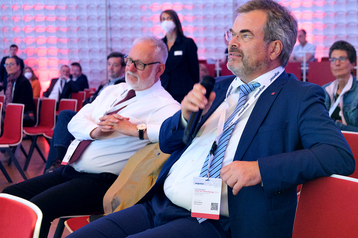 Foto: Jürgen Müller und Oliver Welte im Saal