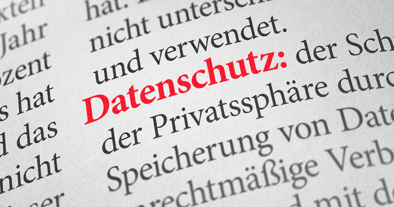Foto: Text, Datenschutz hervorgehoben