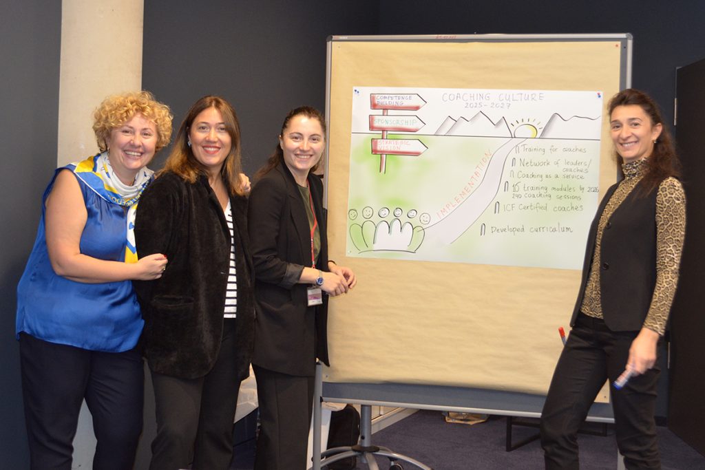 Foto: Coaches vor Flipchart