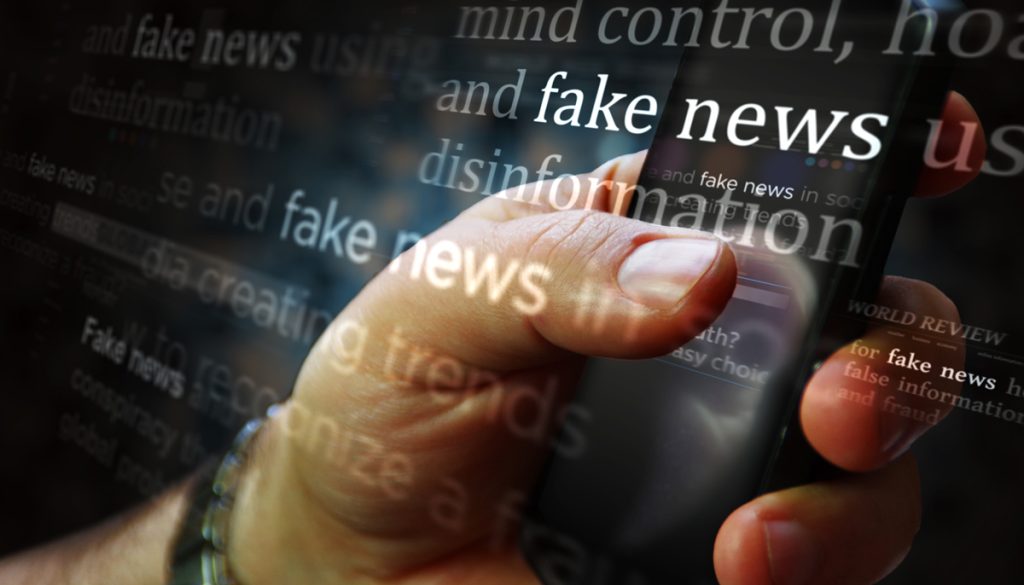 Fotomontage zum Thema Fake News