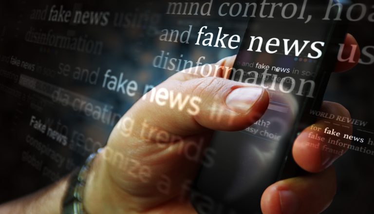 Fotomontage zum Thema Fake News